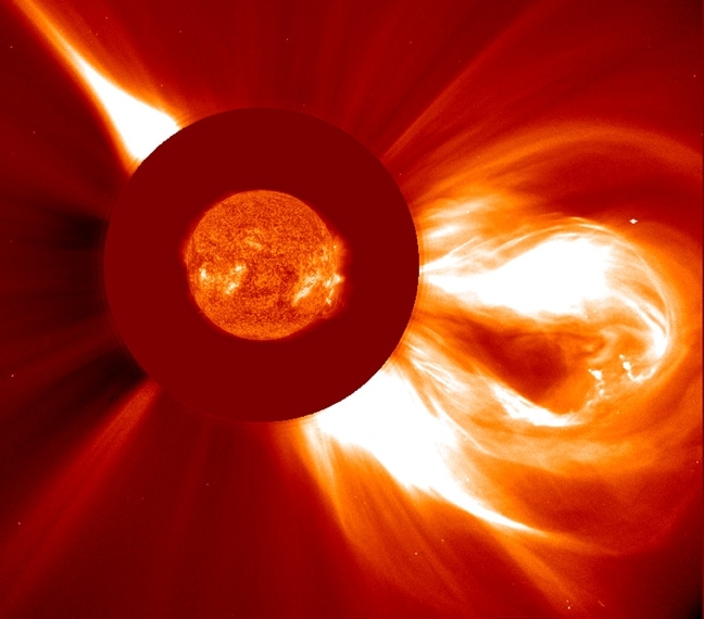 A CME of December 2003 seen by different instruments on SOHO