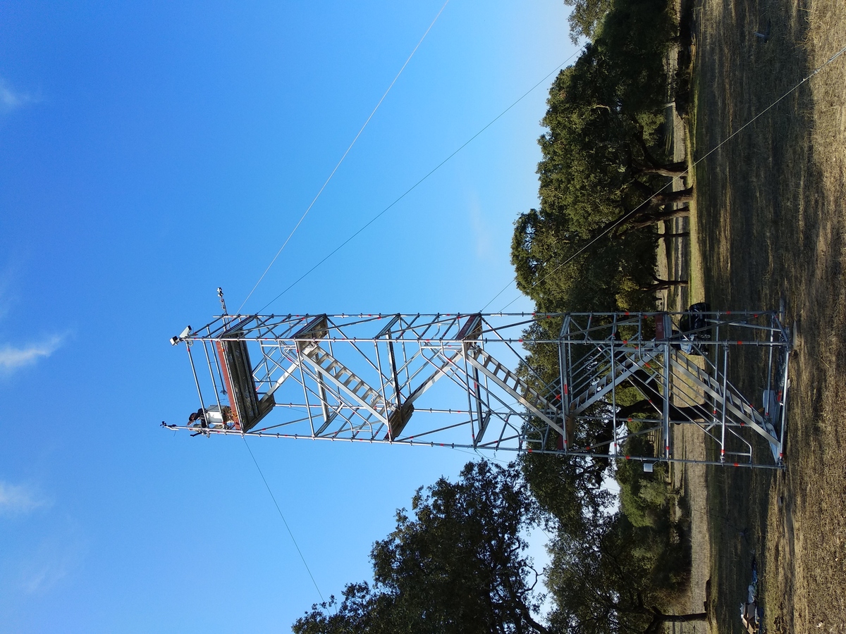 Mast of the LST validation station in Evora, Portugal