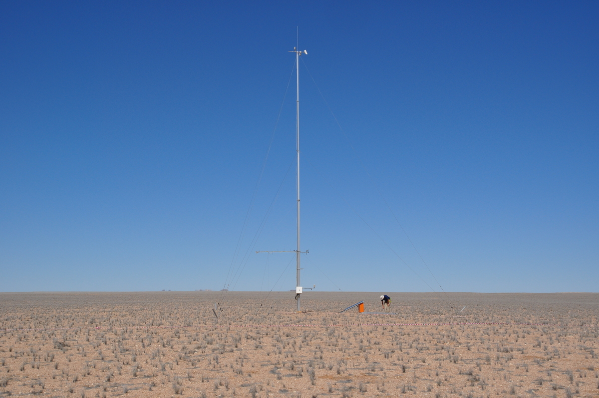 LST valiudation station on the plains in  Gobabeb, Namibia